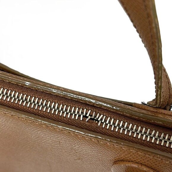 Auth CHANEL - Brown Calfskin Shoulder Bag - Picture 9 of 9